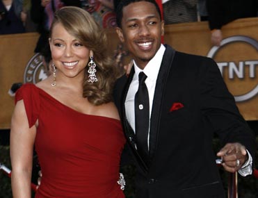 Photo of Mariah Carey and Nick Cannon at the 16th Annual Screen Actors Guild Awards