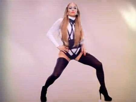 Photo of Jennifer Lopez thighhigh stockings william music video