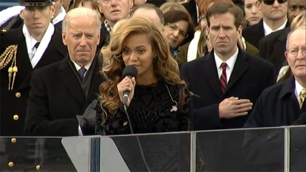 Beyoncé performs at the 2013 Presidential Inauguration 