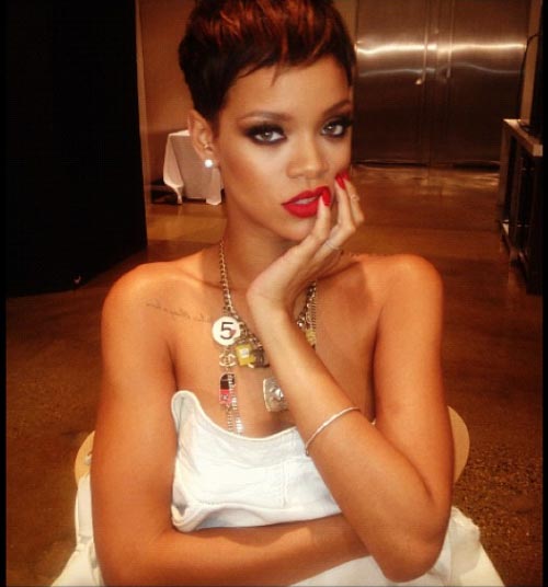 Rihanna Secret Photo Project Shows off Pixie Haircut