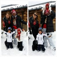 Mariah, Nick and the twins in Colorado for Christmas 2013
